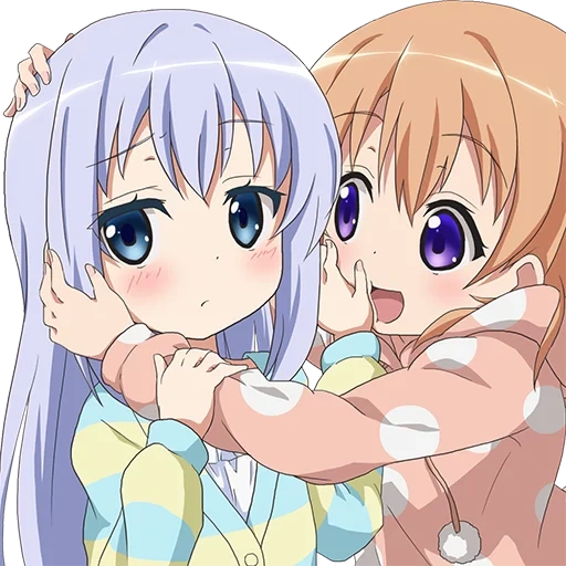 аниме юри, kafuu chino юри, из какого аниме, посоветуйте аниме, gochuumon wa usagi desu ka аниме