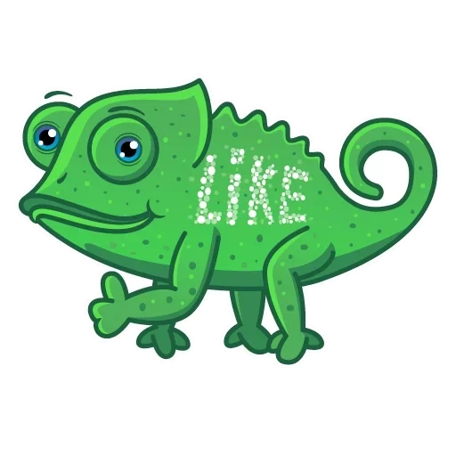 chameleon, chameleon srisovka, chameleon drawing, cartoon chameleon, chameleon is green cartoon