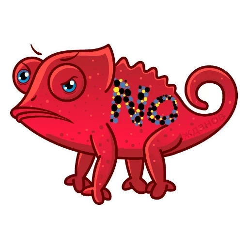 camaleón, camaleón rojo, dinosaurio rojo alemán, tarjeta de camaleón roja