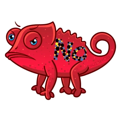 i camaleonti, camaleonte rosso, dinosauro rosso, chameleon cartoon rosso