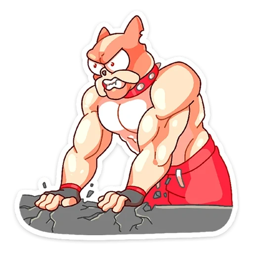 telegram stickers, large stickers, muscle growth, stickers, set of stickers