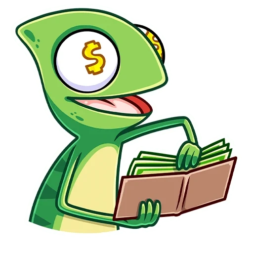 champs, money, frog, frog frog sticker
