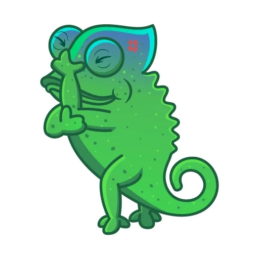 sticker chameleon, cartoon chameleon, lizard chameleon, chameleon cartun, stickers telegram