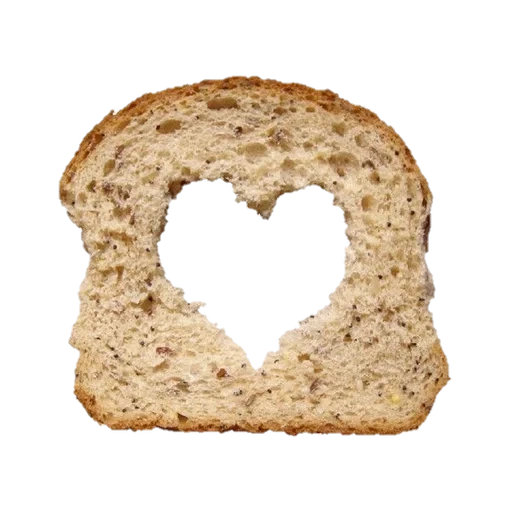 pão, pão na forma de um coração, pão com coração, quadro pão coração, pão picado