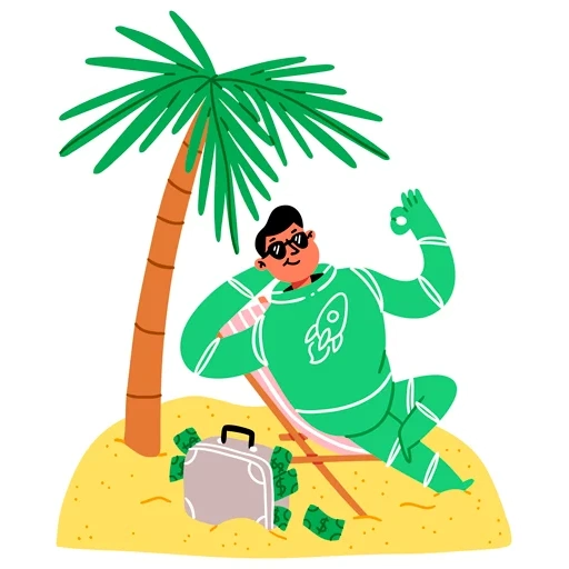 people, male, illustration, clean up the beach pattern, vector illustration