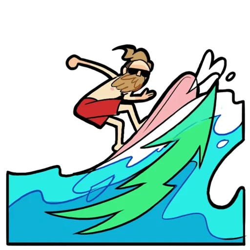 férula, ilustraciones, ilustración vectorial, kite de dibujos animados surf, los surfistas dibujan el mapa de las olas paso a paso para los niños