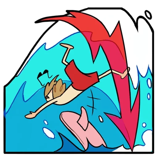 surfer, chica de surf, patrón de cometa, patrón de surf de tiburón, ilustración vectorial