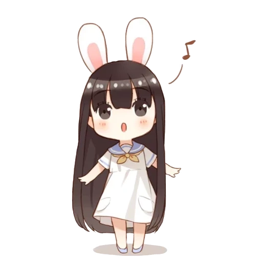 animação fofa, coelho de parede vermelha de anime, padrão bonito anime, coelho da menina de chibi, coelho de parede vermelha de anime bonito