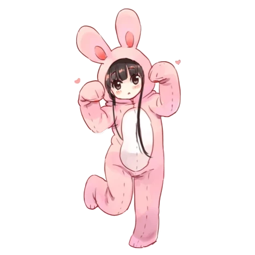 kelinci anime, anime lucu, kelinci anime, kelinci anime, chibi anime bunny