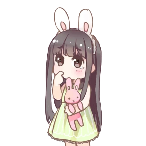 chibi, gambar, chibi lucu, karakter anime, anime chibi rabbit