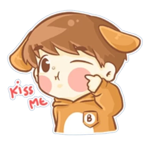 chibi, exo chibiki, exo baekhyun, baekhyun chibi, gambar chibi yang lucu