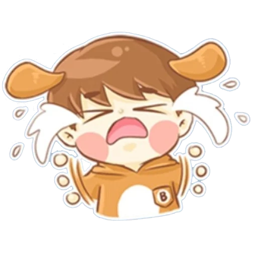 chibi, animação, olá chibi, baekhyun exo