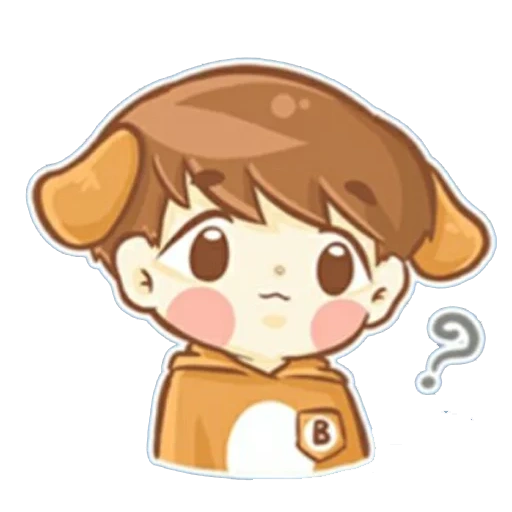 anime, exo chibiki, baekhyun chibi, poke mula b bébé, dessins mignons de chibi