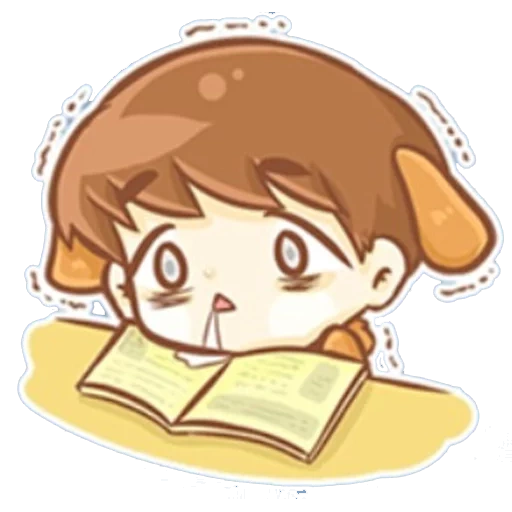 chibi, notebook, anime cute, bakheng chibi