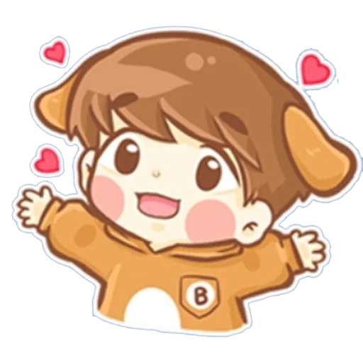 chibi, canton de chibi, exo baekhyun, baekhyun chibi, dessins mignons de chibi