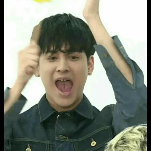 kpop, chanwoo, garçon, mèmes ikon, drôle de tête