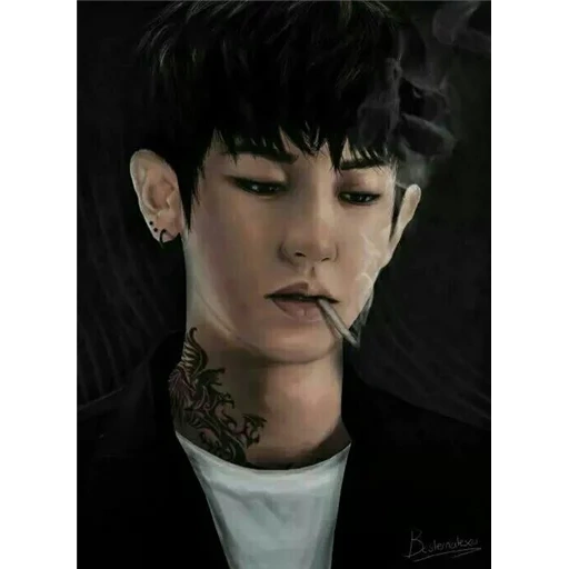 asiático, zheng zhongguo, bts jungkook, jungkook dark, chong guo vampiro