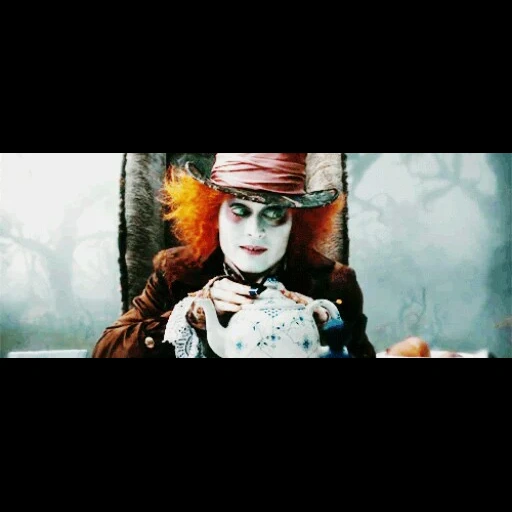 capture d'écran, johnny depp le chapelier, alice wonderland chapelier, johnny depp le chapelier fou, alice wonderland chapelier johnny depp