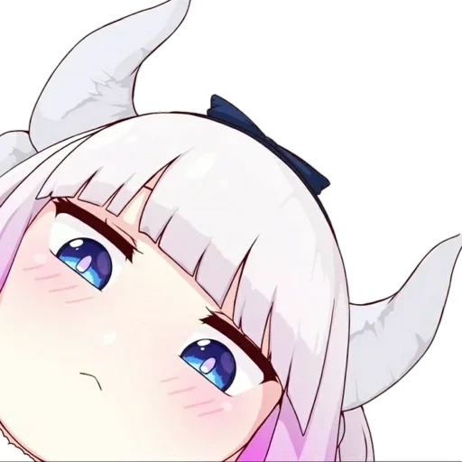 kanna, kanna kamui, arts 128*128 cannes, anime emoji discord, dragon maid kobayashi kan