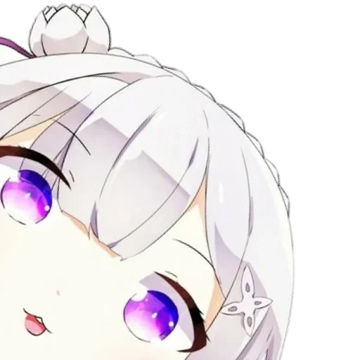 anime, emilia re zéro, personnages d'anime, cher anime von, emilia re zéro chibi