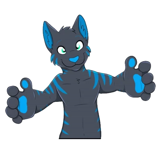 gato, anime, gato negro, referencia de furson, furson lobos fursuuts