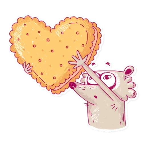 raccoon, splint, valentine's day, soft and cute chick, eating heart pattern