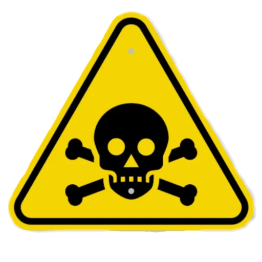 segno di veleno, segnalazione di pericolo, segnali di pericolo, segnaletica alimentare pericolosa, segno di sostanza tossica pericolosa