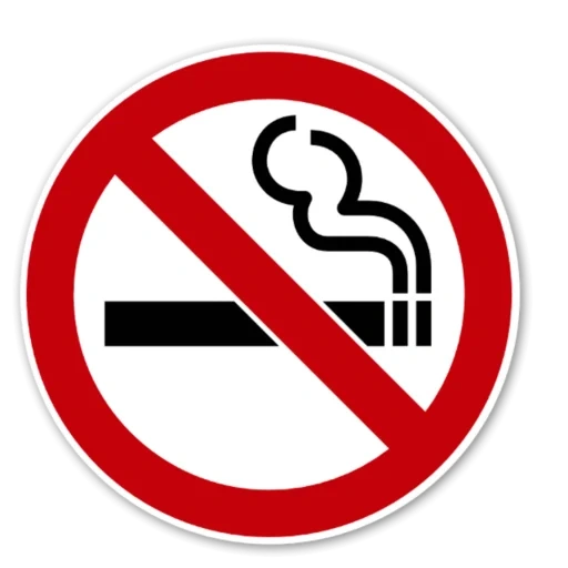 la prohibición de fumar, no fumar, el letrero está prohibido fumar, está prohibido fumar una señal, el signo p01 tiene prohibido fumar