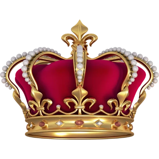 la couronne est l'or, couronne avec un fond blanc, couronne royale, la couronne impériale, la couronne de la reine elizabeth