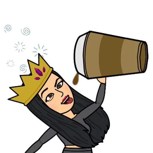 mensch, bitmoji, königin, animation, queen peak