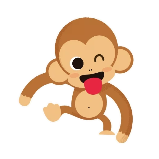 обезьяна, обезьянки, векторная обезьянка, обезьянка белом фоне, обезьянка мультяшная