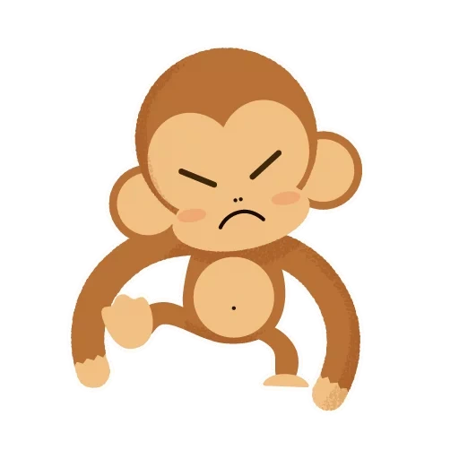 un singe, singes, un singe sans fond, dessin animé de singe