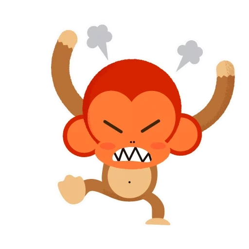 singe, un singe, dessin animé de singe, vector de singe rapide et fort