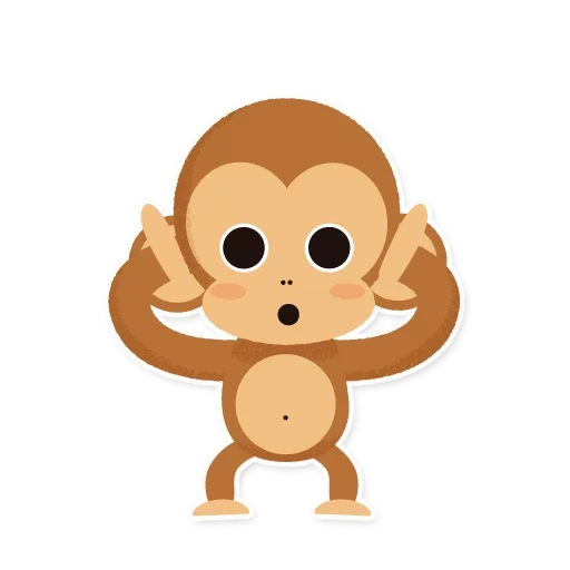 monkey, la scimmia, simbolo di scimmia, emoticon scimmia