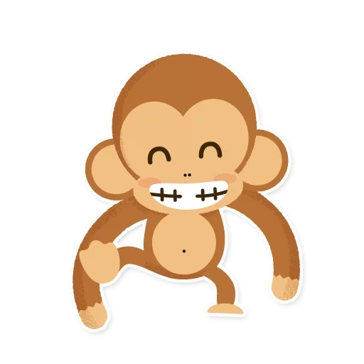 affe, ein affe, ein affe ohne hintergrund, zählen sie design monkey