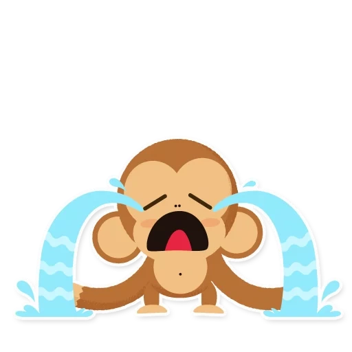 la scimmia, scimmia carina, scimmia carina, felice bambino triste, scimmia su fondo bianco