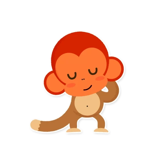 un singe, singes, cher singe, dessin animé de singe, mignon de dessins animés mignons