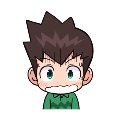 animation, red cliff character, cartoon characters, gon freecss chibi, hunter x hunter 3