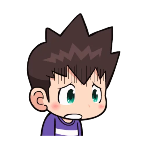 animation, cartoon cute, red cliff character, randomized_mind, hunter x hunter 3