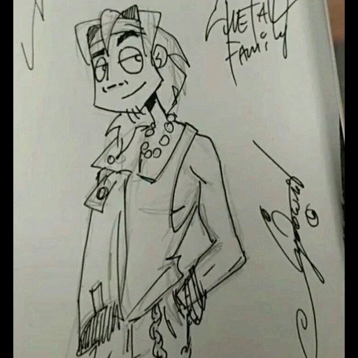 dibujo del personaje, libros de arte familiar de metal, dibujo familiar de metal, sketch familia de metal chase, piezas de encanto de la familia de metal