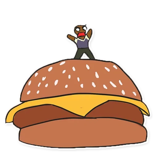 burger, hamburger, hamburger, burger pensil, kartun hamburger
