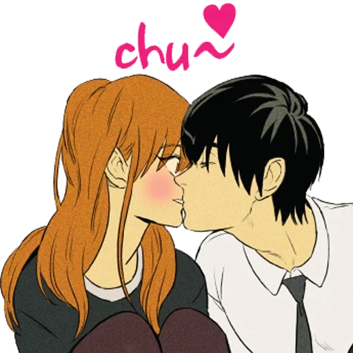 ide anime, pasang anime manga, pasangan anime yang cantik, gambar anime pasangan, manga syremovka kiss