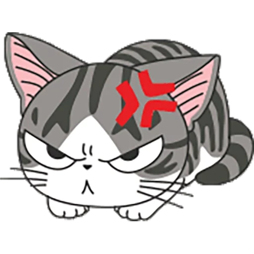 cat chiy, cat chiy, yes a cat anime, anime kitten is evil, anime cats are striped