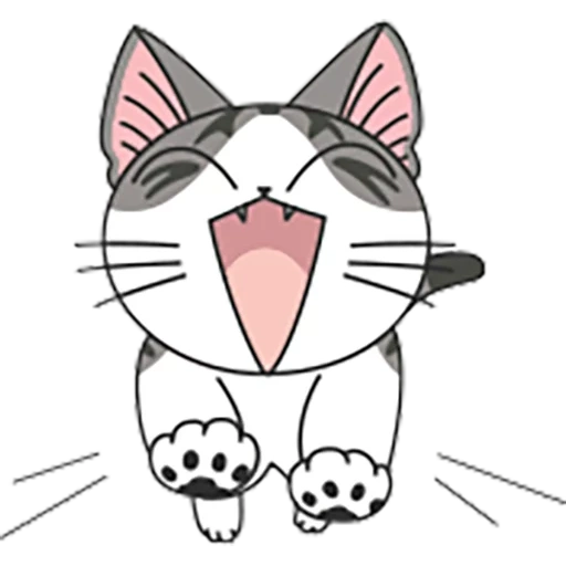 gatto, gatto anime, seal 100x100, gatto sorridente carino, anime di gattini contenti