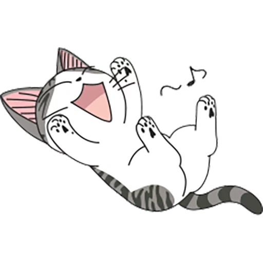 anime del gatto, chiy kitty, cartoon cat, illustrazione del gatto, modello di sbirciatina di gattino