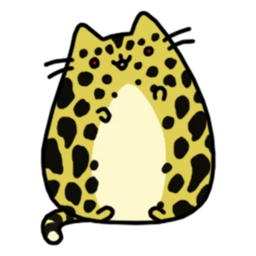 emoji, pushin si kucing, pushen cheetah, pusing cat painting mini