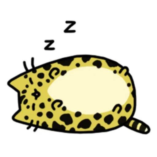 die katze, die pushin-katze schläft, katze puxin schläft, katze pushen ohne hintergrund, hallo kitty mit leopardenmuster