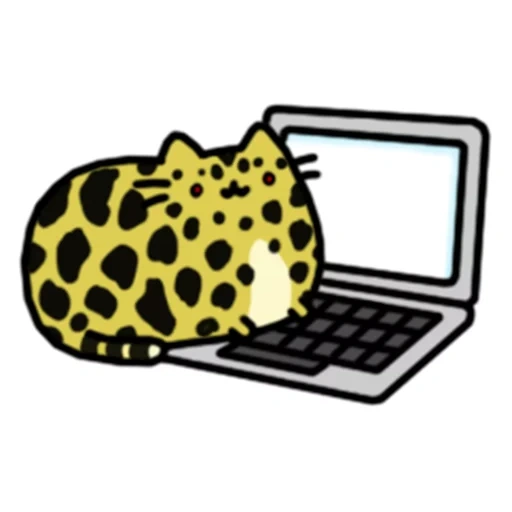 webp, guépard, cat pushin sur l'ordinateur