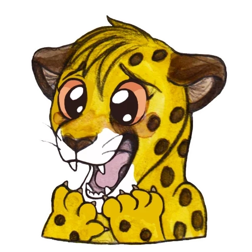 guépard, diego leopard, léopard de dessin animé, léopards de dessins animés, couleur des enfants de dessin léopard