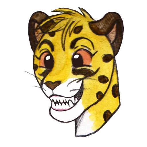 tigre, animación, tiger betty, papel jaguar, vector de cabeza de guepardo